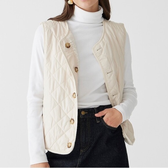 J Crew Reversible Puffer Vest with PrimaLoft - Picture 2 of 5